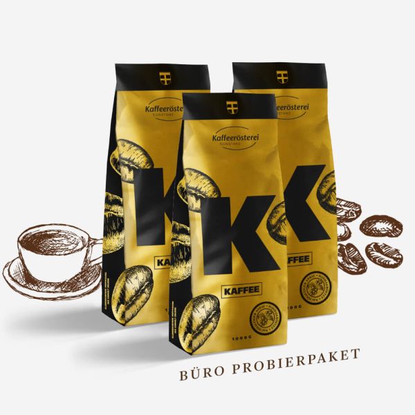Büro Probierpaket 3x1000g Kaffee